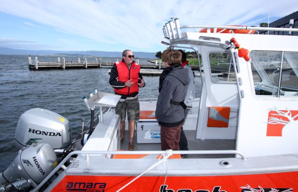 The boys go to boating school